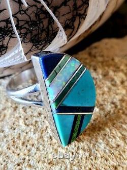 Lot of 7 TURQUOISE RING'S Vintage Retro Navajo Estate Southwest style Jewelry