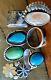 Lot of 7 TURQUOISE RING'S Vintage Retro Navajo Zuni Southwest style Jewelry
