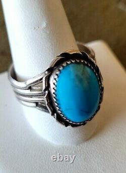 Lot of 7 TURQUOISE RING'S Vintage Retro Navajo Zuni Southwest style Jewelry