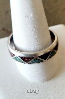 Lot of 7 TURQUOISE RING'S Vintage Retro Navajo Zuni Southwest style Jewelry