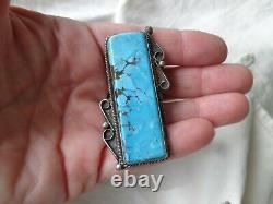 MASSIVE VINTAGE OLD PAWN NAVAJO NATIVE AMERICAN INDIAN TURQUOISE RING sz 12.5