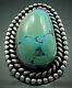 MASSIVE Vintage Navajo Native American Sterling Silver Turquoise Dome Ring 27Gr