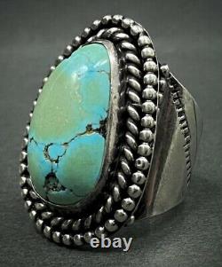 MASSIVE Vintage Navajo Native American Sterling Silver Turquoise Dome Ring 27Gr