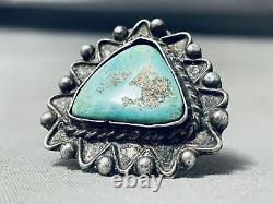 Magnificent Vintage Navajo Turquoise Sterling Silver Ring