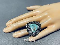 Magnificent Vintage Navajo Turquoise Sterling Silver Ring
