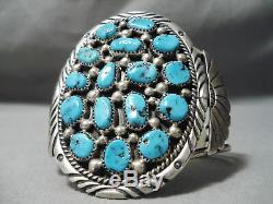 Marvelous Vintage Navajo Turquoise Sterling Silver Bracelet