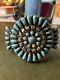 Mel Benally Vintage Navajo Sterling Silver & Turquoise Cuff Bracelet. 925