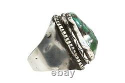Men's Old Pawn Vintage Navajo Sterling Silver Turquoise Heavy Ring Size12 #M09