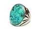Mens Turquoise Ring Vintage Navajo Sterling Turquoise Mens Signet Ring Size 13