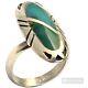 Mesmerizing VINTAGE NAVAJO Royston TURQUOISE STERLING SILVER INLAY RINGsz9