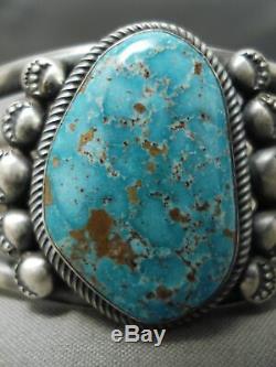 Museum Vintage Navajo #8 Turquoise Sterling Silver Bracelet