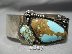 Museum Vintage Navajo #8 Turquoise Sterling Silver Bracelet Old