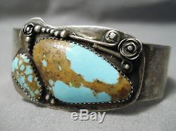 Museum Vintage Navajo #8 Turquoise Sterling Silver Bracelet Old