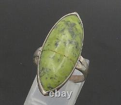 NAVAJO 925 Silver Vintage Marquise Turquoise Cocktail Ring Sz 7.5 RG17713