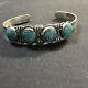 NAVAJO Vintage Native Turquoise Stone Thunderbird Bracelet