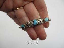 Native American Navajo Sterling Turquoise Cuff Bracelet Vintage