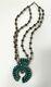 Native American Navajo Vintage Silver Turquoise Squash Blossom Mike Yazzie