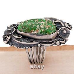 Native American Turquoise RING Sterling Silver CARICO LAKE Old Pawn Vintage sz 8