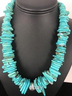 Navajo Pearls Sterling Silver Turquoise Nugget Necklace 20 00740