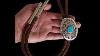 Navajo Sleeping Beauty Turquoise And Brown Bolo Tie By Charlie John 02