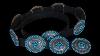 Navajo Sleeping Beauty Turquoise Conchos Belt By Ernest R Begay 03