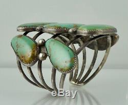 Navajo Sterling Native American Turquoise Cuff Bracelet Vintage Silver Dead Pawn