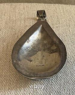 Navajo Sterling Silver Turquoise Pendant 10 Stones Vintage Large