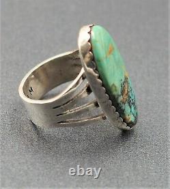Navajo Sterling Silver & Turquoise Ring Arnold Maloney Fine Vintage Jewellery