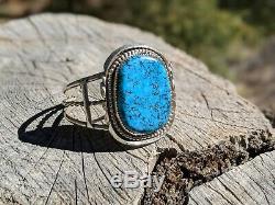 Navajo Turquoise Bracelet Sterling Silver Vintage Native American Jewelry