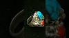 Navajo Turquoise Coral Sterling Men S Ring Lemberg Antiques