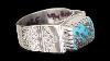Navajo Turquoise Mountain Turquoise Sterling Silver Ring Allison Lee 182