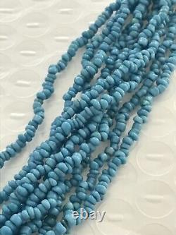Navajo Vintage Handmade Sterling Silver Turquoise 10 strands+cluster Pendant