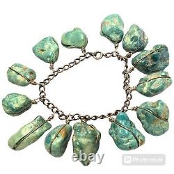 ONE OF THE BEST VINTAGE NAVAJO Darlene TURQUOISE STERLING SILVER BRACELET