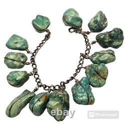 ONE OF THE BEST VINTAGE NAVAJO Darlene TURQUOISE STERLING SILVER BRACELET