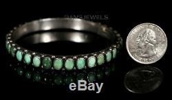 Old Pawn Vintage Leo Feenley Don Lucas Style Sterling Turquoise Bangle Bracelet