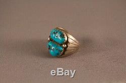 Old Pawn Vintage Navajo Turquoise Ring. Size 9 1/4