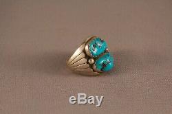 Old Pawn Vintage Navajo Turquoise Ring. Size 9 1/4