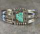 Old Vintage Navajo Spiderweb Turquoise Ingot silver Bracelet