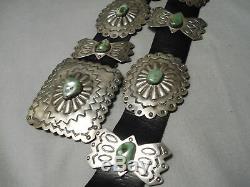 One Of Biggest Best Vintage Navajo Royston Turquoise Sterling Silver Concho Belt