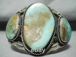 One Of The Best Ever Vintage Navajo Royston Turquoise Sterling Silver Bracelet