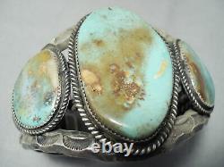 One Of The Best Ever Vintage Navajo Royston Turquoise Sterling Silver Bracelet