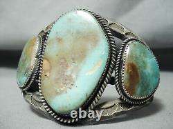 One Of The Best Ever Vintage Navajo Royston Turquoise Sterling Silver Bracelet