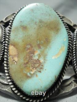 One Of The Best Ever Vintage Navajo Royston Turquoise Sterling Silver Bracelet