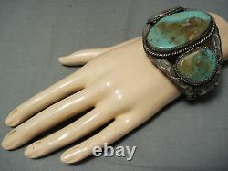 One Of The Best Ever Vintage Navajo Royston Turquoise Sterling Silver Bracelet