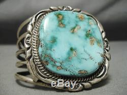 One Of The Best Vintage Navajo Carico Lake Turquoise Sterling Silver Bracelet