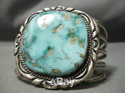 One Of The Best Vintage Navajo Carico Lake Turquoise Sterling Silver Bracelet