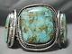 One Of The Best Vintage Navajo Royston Turquoise Sterling Silver Bracelet Old