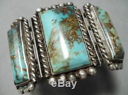 One Of The Best Vintage Navajo Royston Turquoise Sterling Silver Bracelet Old