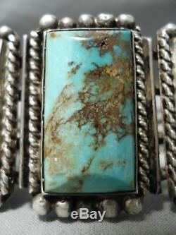 One Of The Best Vintage Navajo Royston Turquoise Sterling Silver Bracelet Old