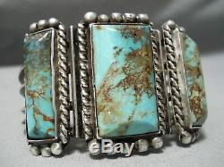 One Of The Best Vintage Navajo Royston Turquoise Sterling Silver Bracelet Old